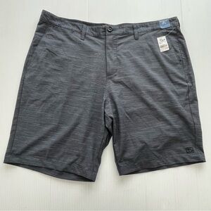 Honolua Surf Co. NWT Flat Front Navy Blue Gray Size 42” Waist Stretch Shorts.
